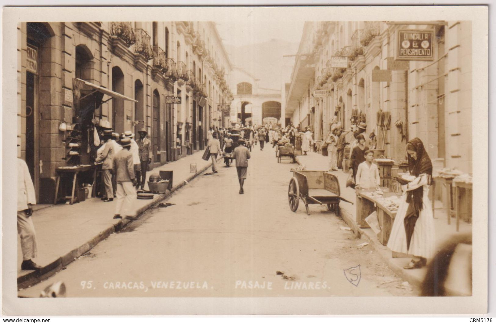 CPA- VENEZUELA-CARACAS-PASAJE LINARES-très Belle Animation-magasins-étals - Venezuela