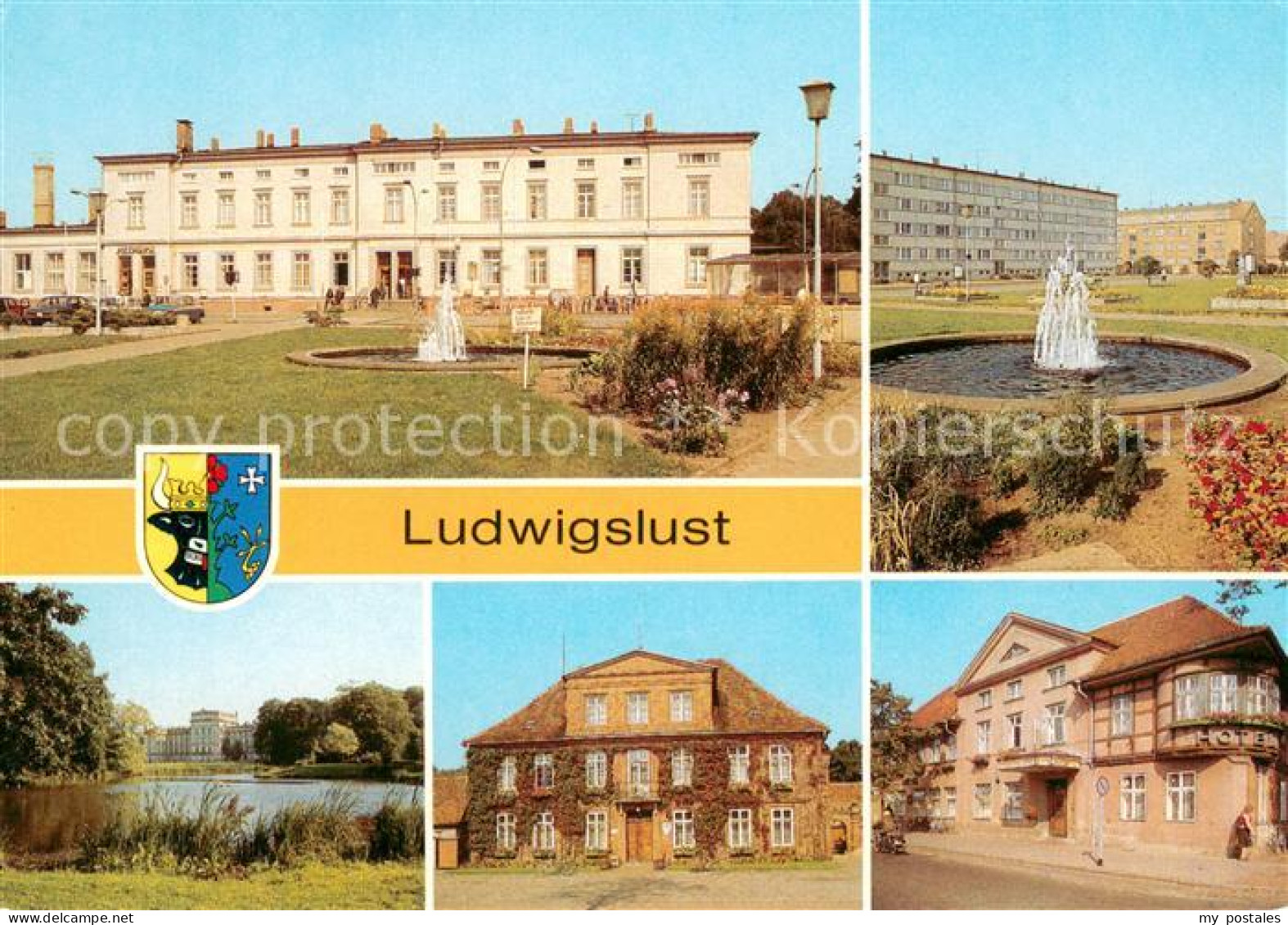 73653707 Ludwigslust Bahnhof John Brinckman Strasse Schloss Rathaus HO Hotel Mec - Ludwigslust