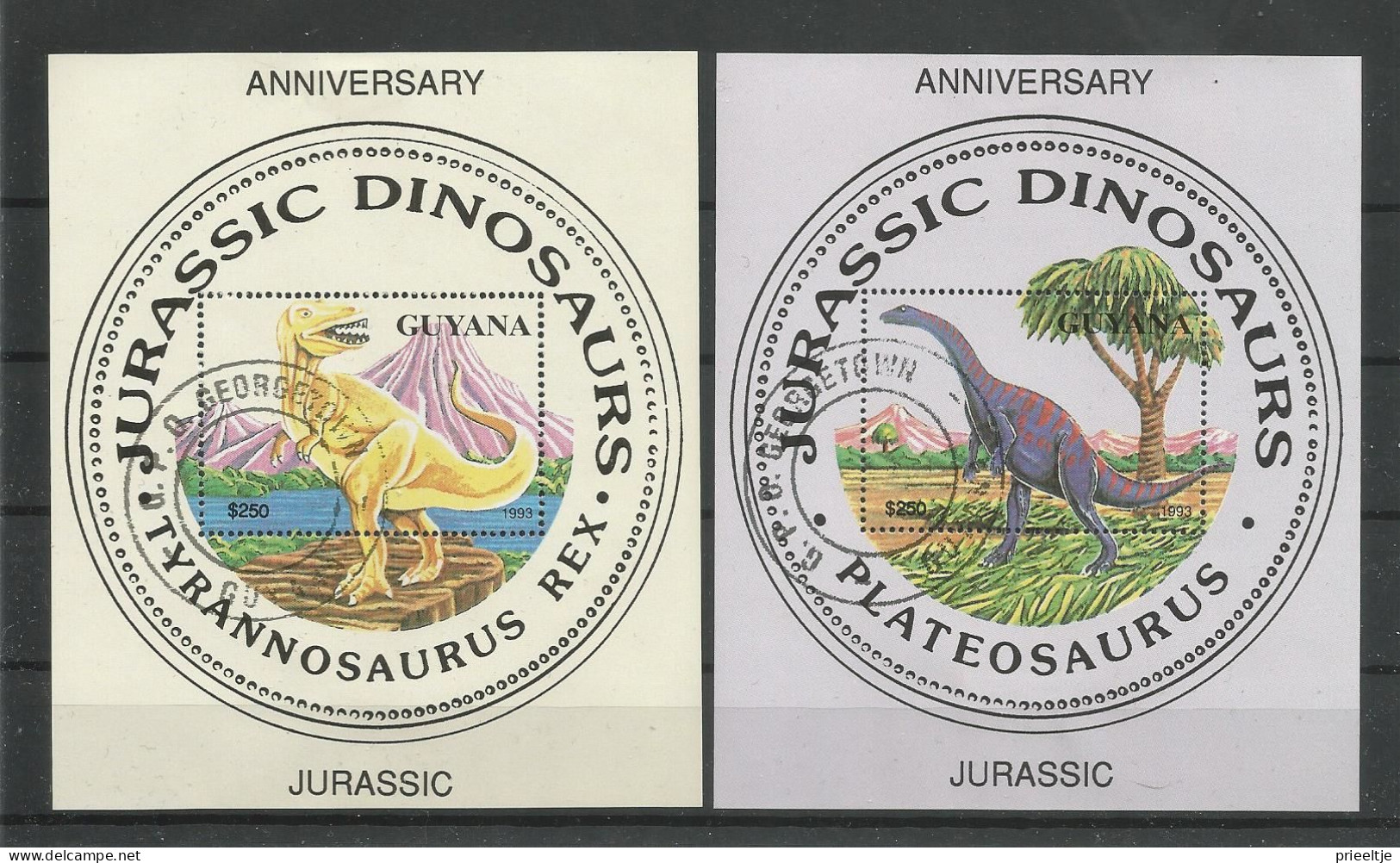 Guyana 1993 Prehistoric Fauna S/S Set Of 6  (0) - Guiana (1966-...)