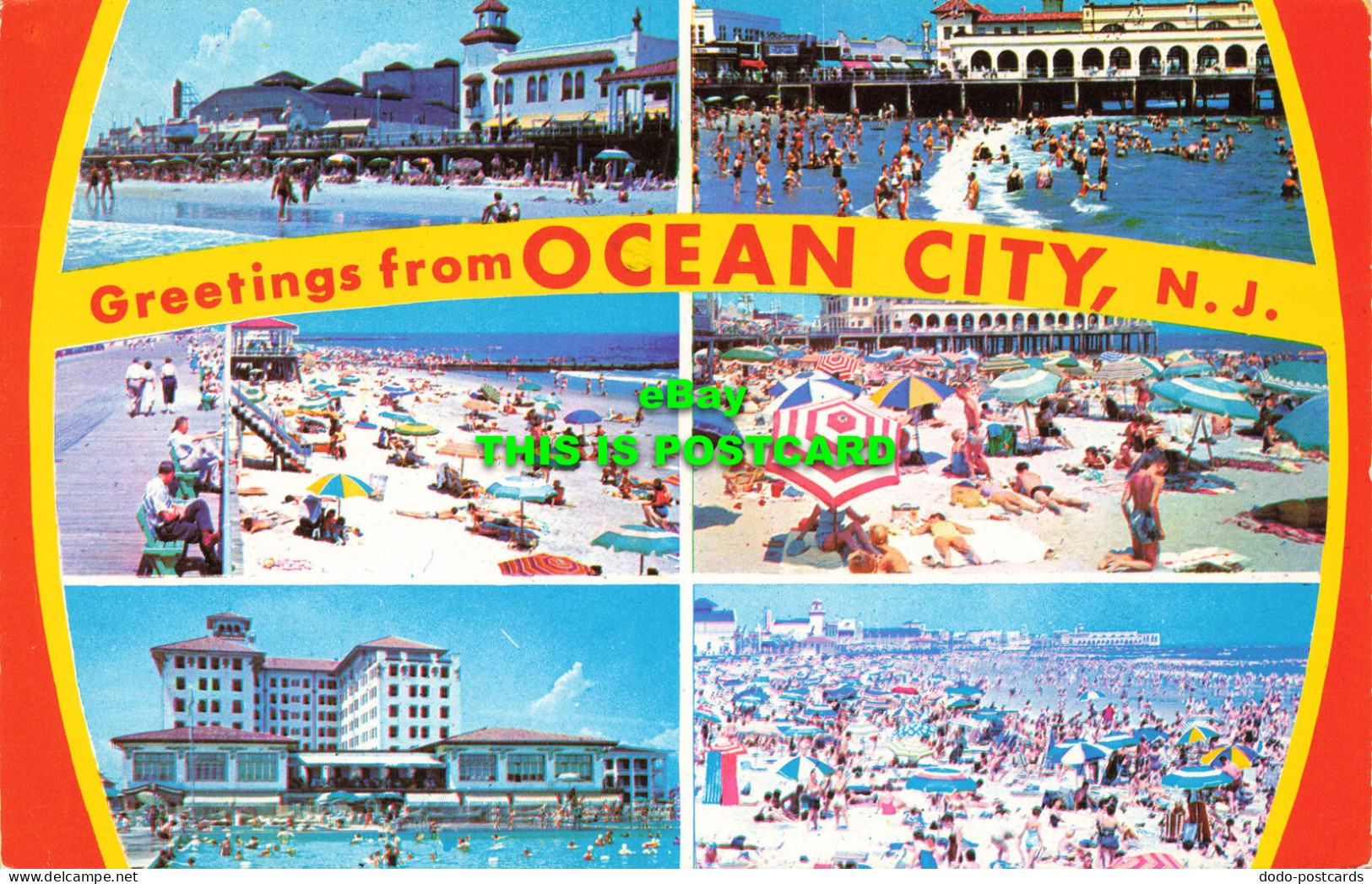 R572559 Greetings From Ocean City. N. J. Lusterchrome. Tichnor Bros. Jack Freema - World