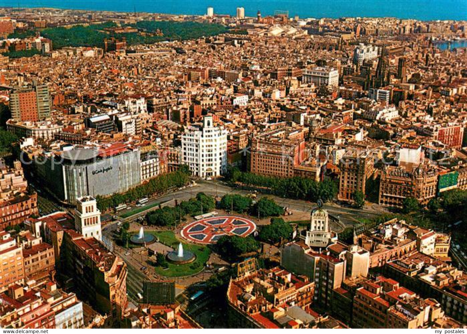 73653681 Barcelona Cataluna Plaza De Cataluna Vista Aérea Barcelona Cataluna - Otros & Sin Clasificación