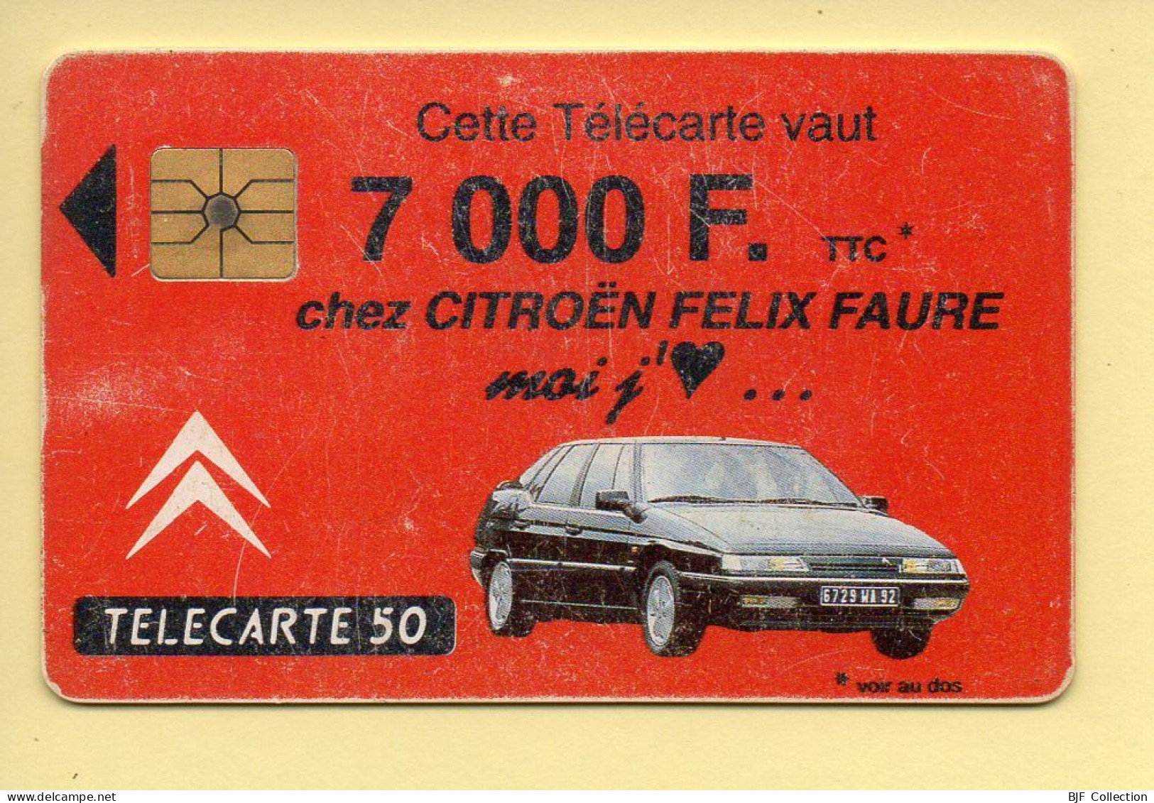 Télécarte 1992 : CITROEN PARIS N°2 / 50 Unités / Numéro B250T0151 / 06-92 (voir Puce Et Numéro Au Dos) - 1992