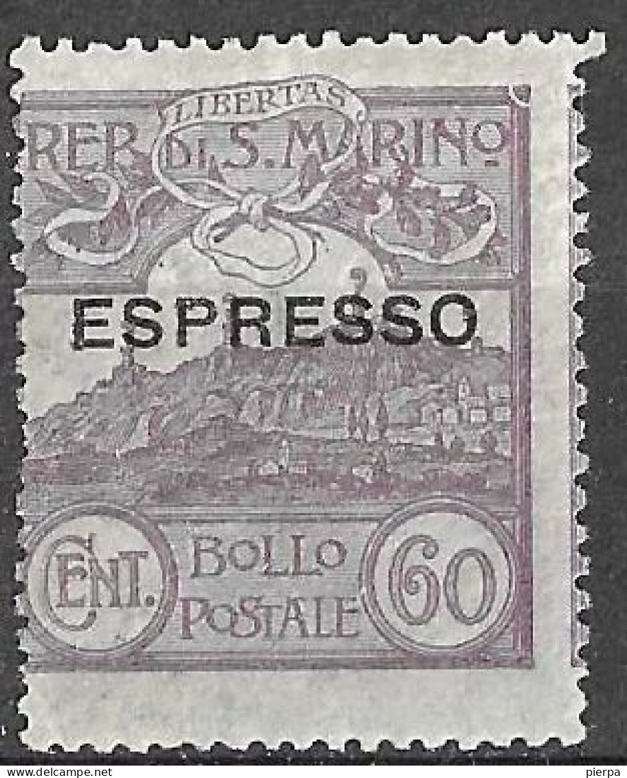 SAN MARINO - 1923 - ESPRESSO - CENT 60 - NUOVO MNH** (YVERT EX 2 - MICHEL 87 - SS EX2) - Francobolli Per Espresso