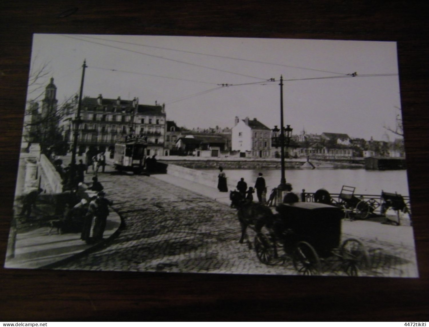 Photographie - Angers (49) - Tramway Ligne De La Doutre - Pont Du Maine - Collection Favière - 1908 - SUP (HV 91) - Angers