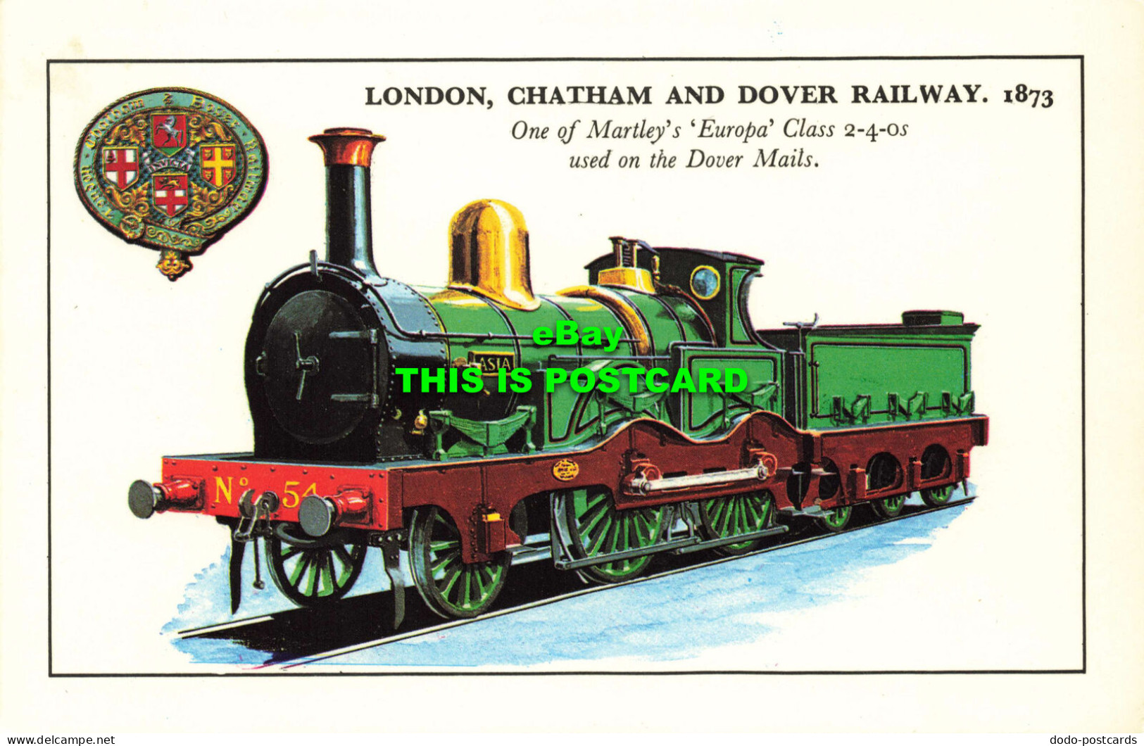 R572568 London Chatham And Dover Railway. 1873. One Of Martleys Europa Class 2 4 - Otros & Sin Clasificación