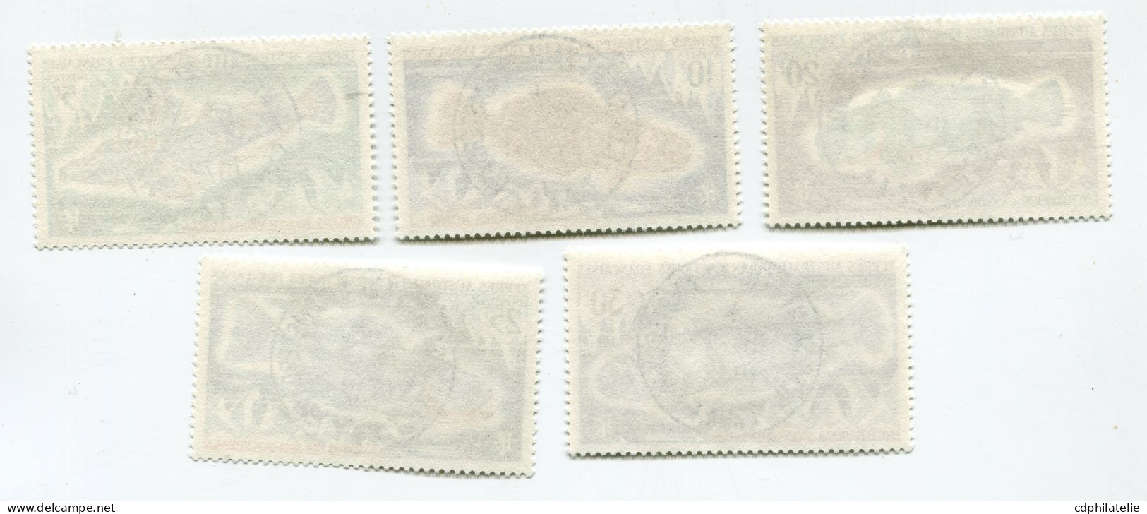 T. A. A. F. N°34 / 38 O POISSONS DIVERS - Used Stamps