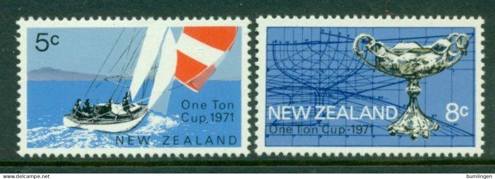NEW ZEALAND 1971 Mi 552-53** Sailing – One Ton Cup [B872] - Zeilen