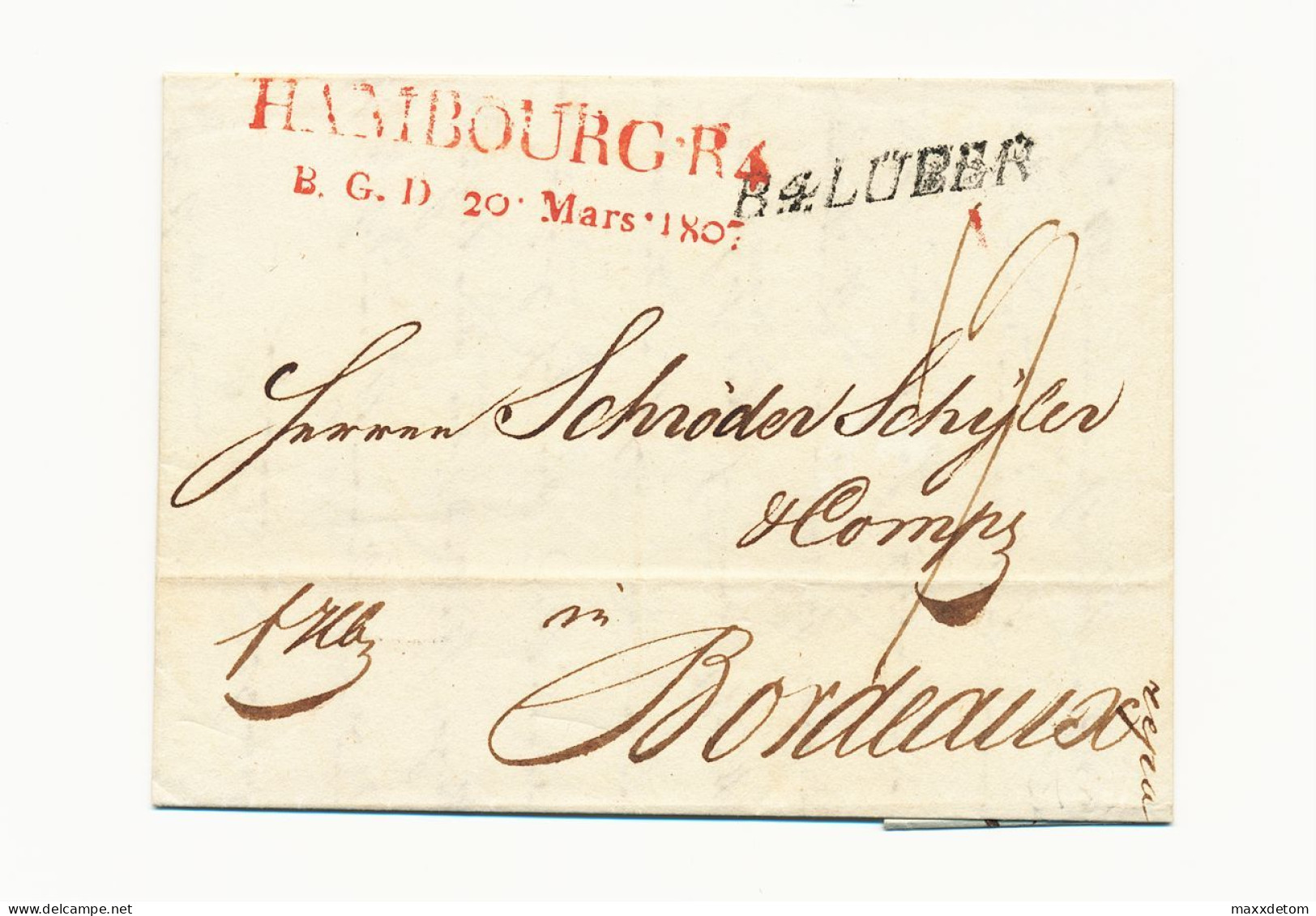 Hamburg Grand Duchy Of Berg Head Post Office - Precursores