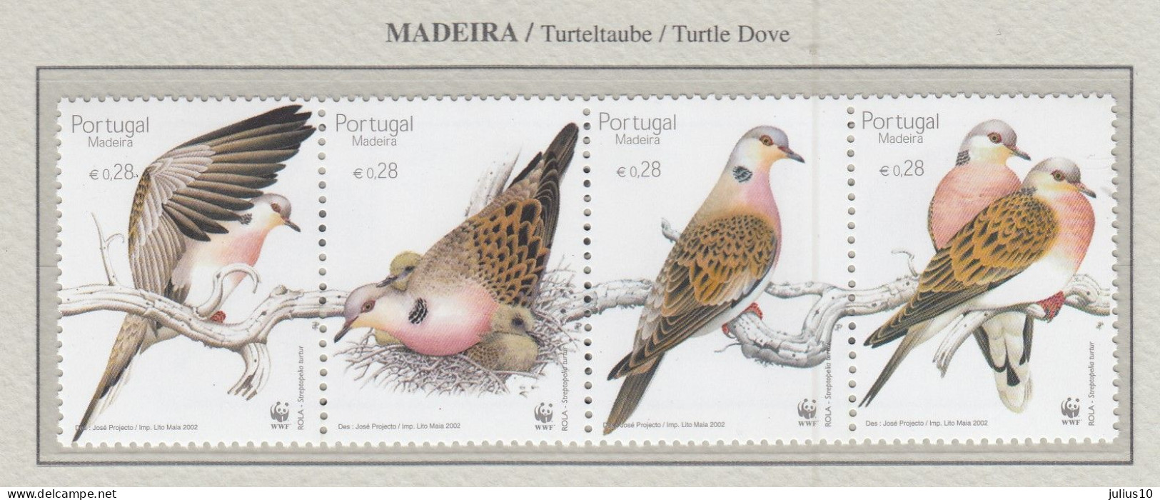 MADEIRA 2002 WWF Birds Doves MNH(**) Fauna 662 - Other & Unclassified