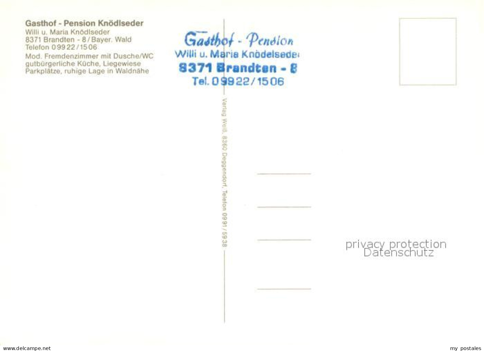 73653618 Brandten Gasthof Pension Knoedlseder Landschaftspanorama Bayerischer Wa - Altri & Non Classificati