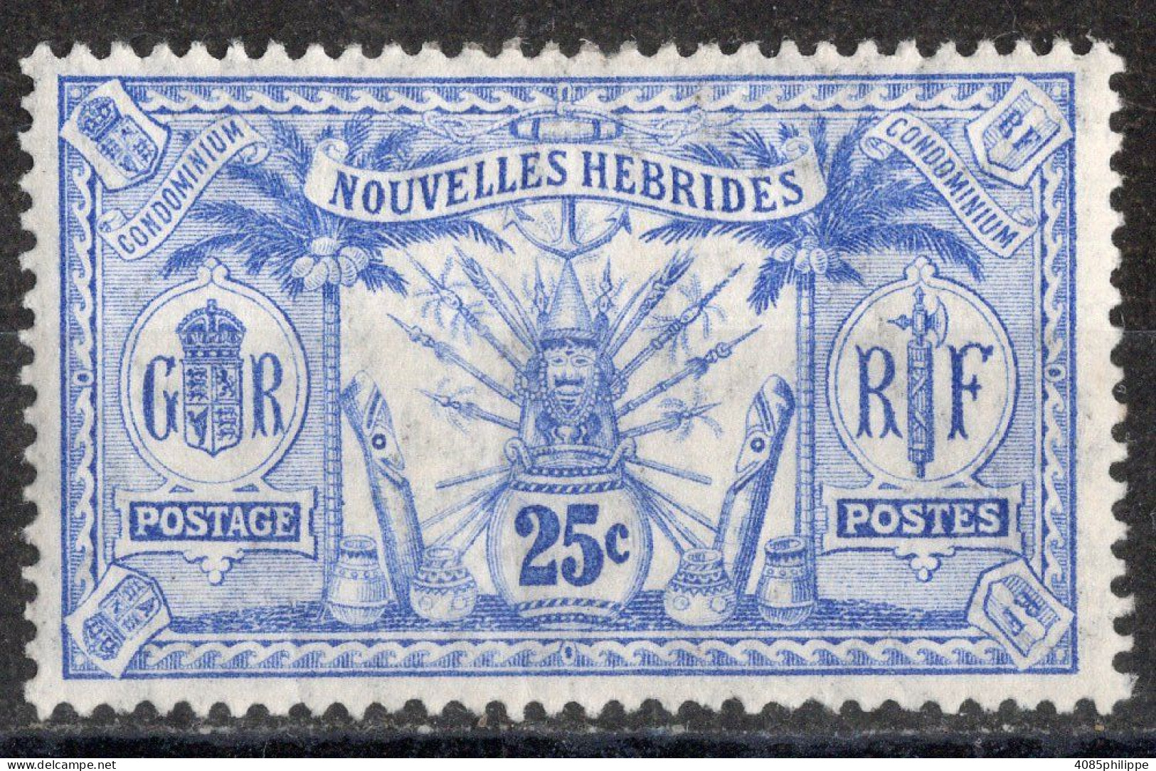 Nouvelles HEBRIDES Timbre-poste N°30* Neuf Charnière  TB Cote : 5.50€ - Unused Stamps