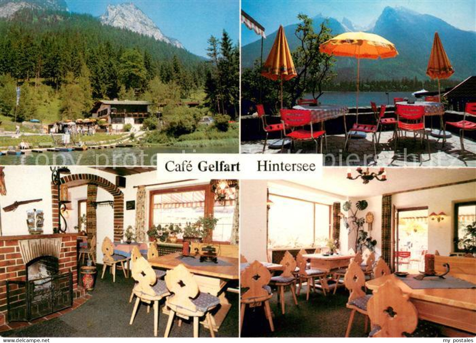 73653603 Hintersee Berchtesgaden Cafe Pension Gelfahrt Gastraum Terrasse See Alp - Berchtesgaden
