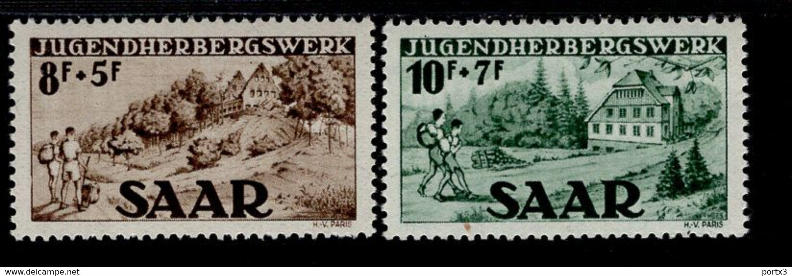 Saarland 262 - 263 IJugendherbergswerk Postfrisch Neuf ** MNH - Nuovi