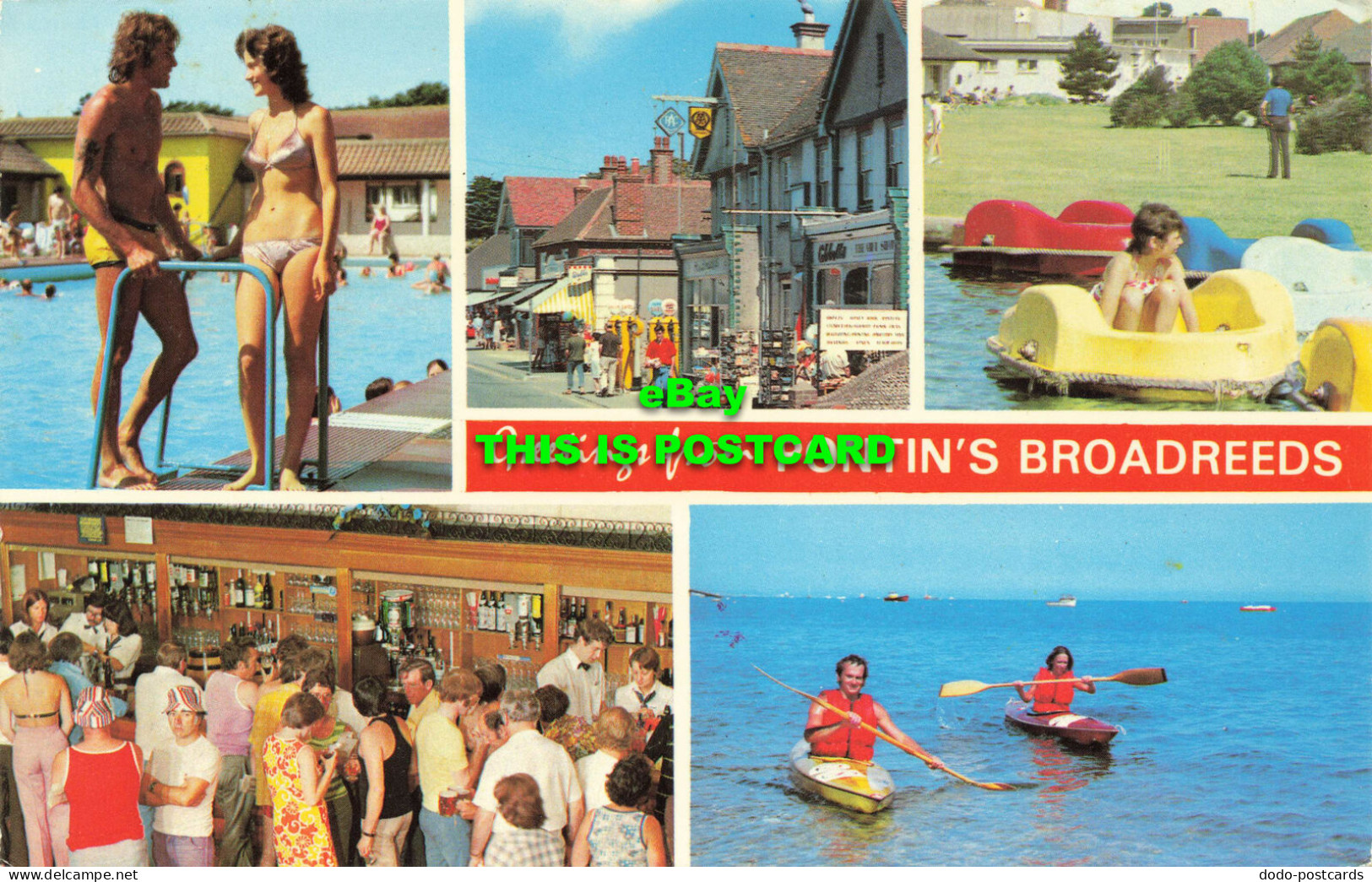 R573132 Greetings From Pontins Broadreeds. 1977. Precision. Multi View - Monde