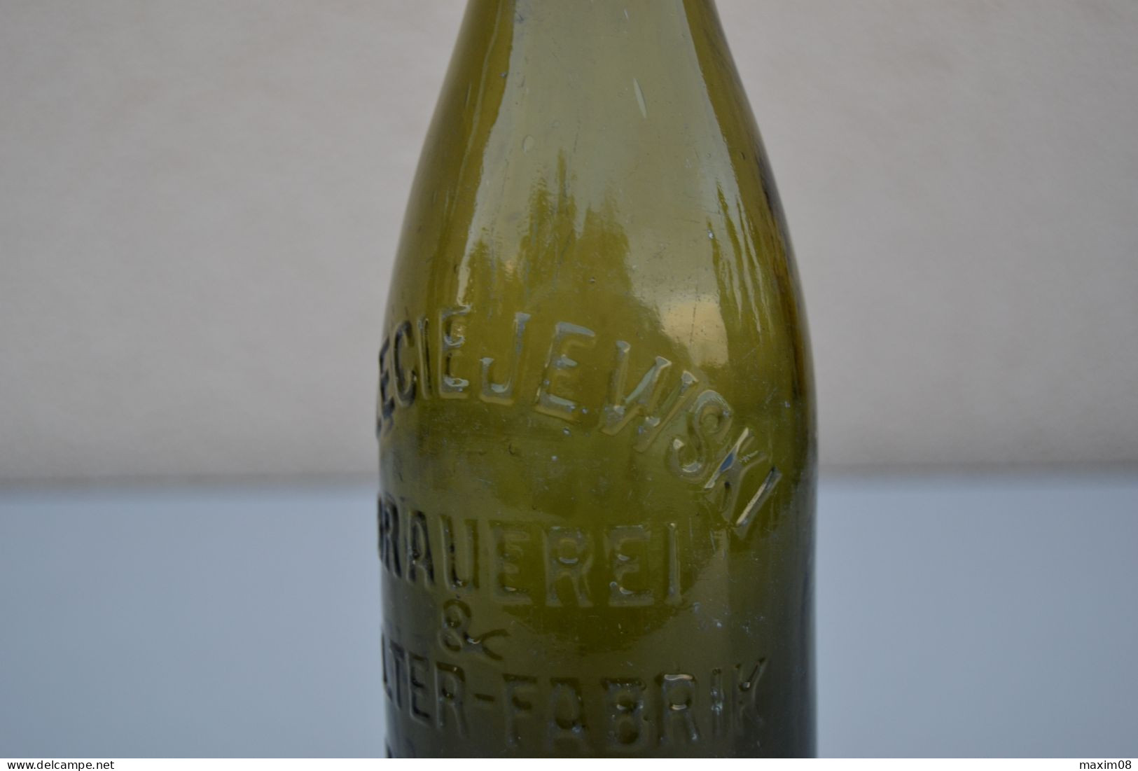 Bouteille De Bière Allemande Brauerei W .LECIEJEWSKI - SELTER FABRICK, 14/18 - 1914-18