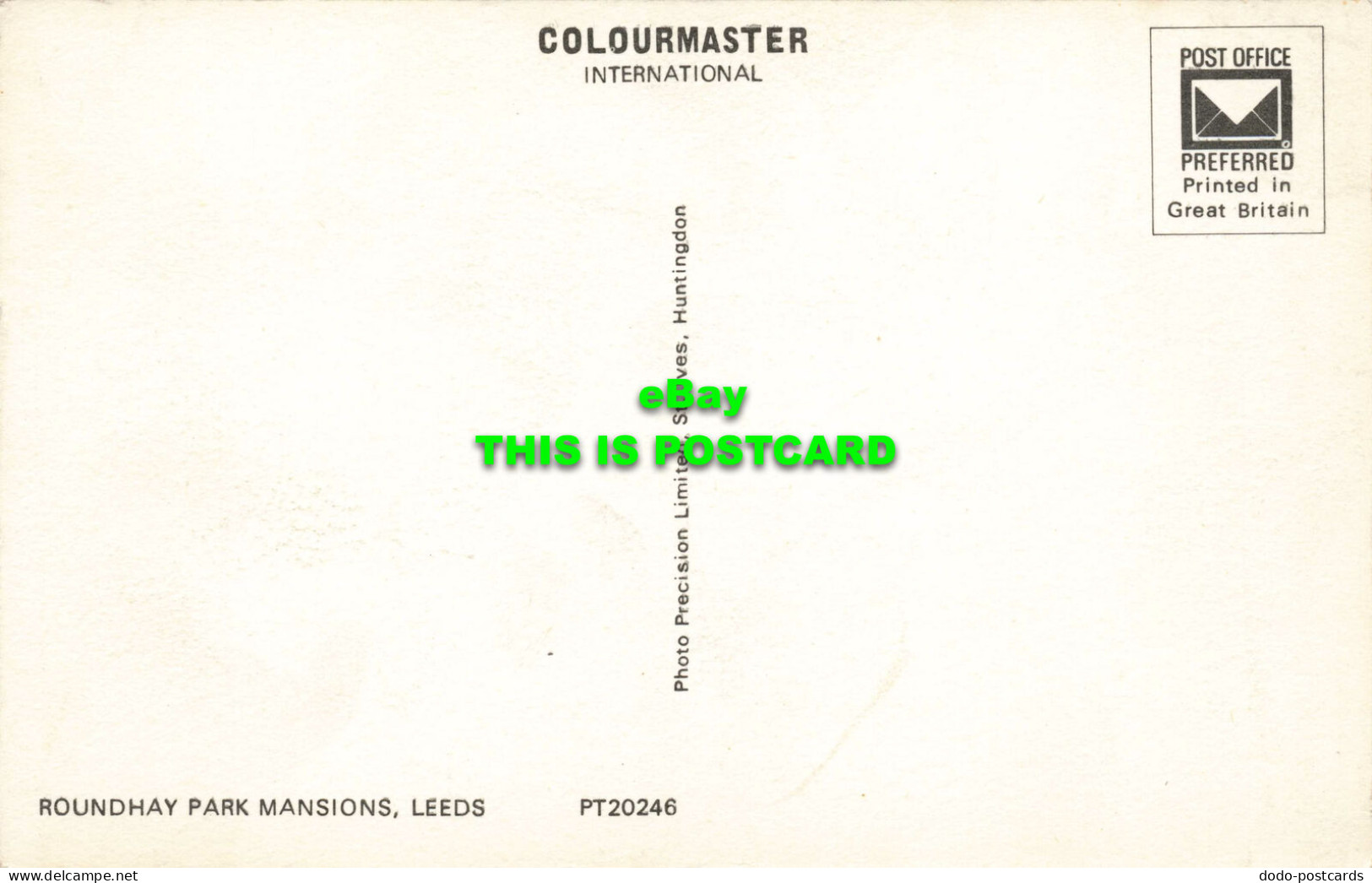 R572606 Roundhay Park Mansions. Leeds. Colourmaster International. Precision - Monde