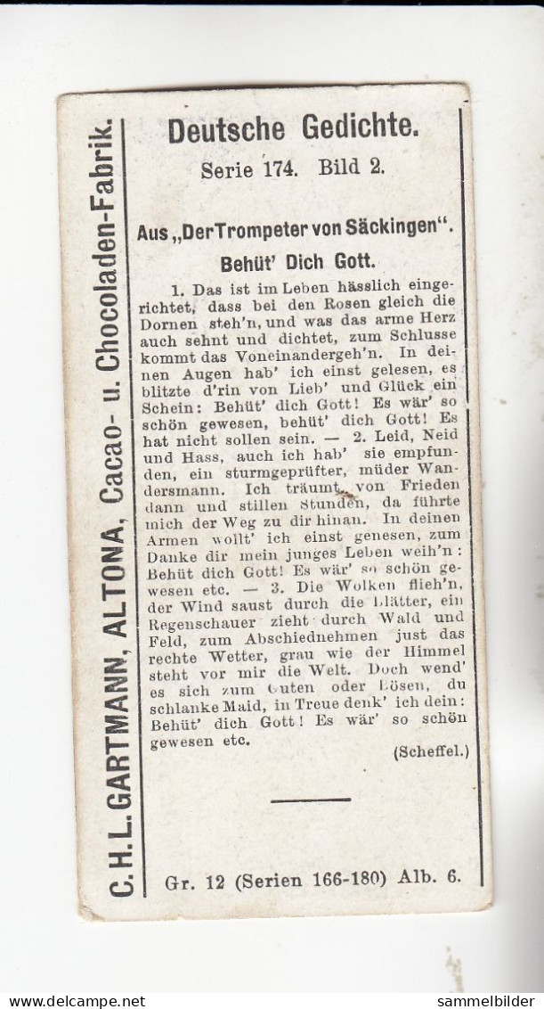 Gartmann  Deutsche Gedichte  Der Trompeter Von Säckingen    Serie 174 #2 Von 1906 - Sonstige & Ohne Zuordnung