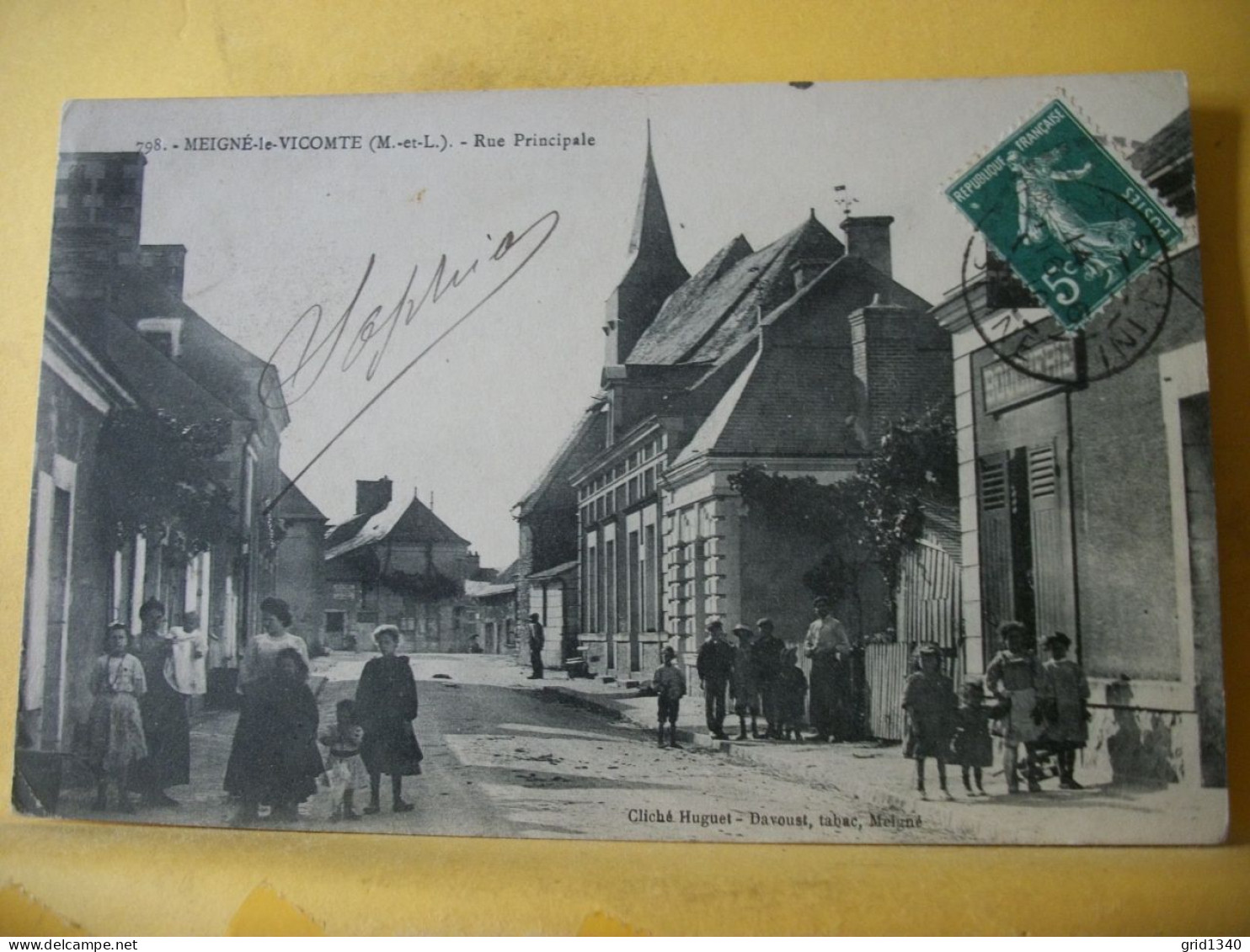 49 5794 CPA 1910 - 49 MEIGNE LE VICOMTE - RUE PRINCIPALE - ANIMATION - Otros & Sin Clasificación