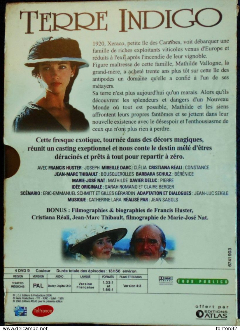 Terre Indigo - Francis Huster - Mireille Darc - Jean-Marc Thibault - Marie-Josée Nat - ( Coffret 4 DVD ) . - Serie E Programmi TV