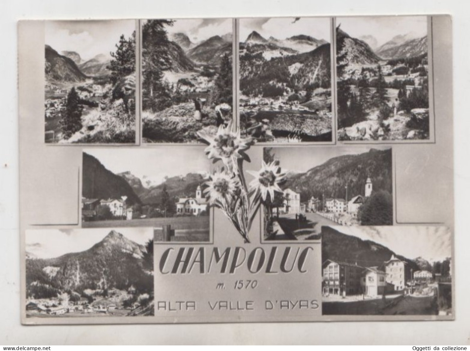 Champoluc M. 1570, 8 Vedutine -Valle D'Aosta - Viaggiata  1955 - (1338) - Sonstige & Ohne Zuordnung