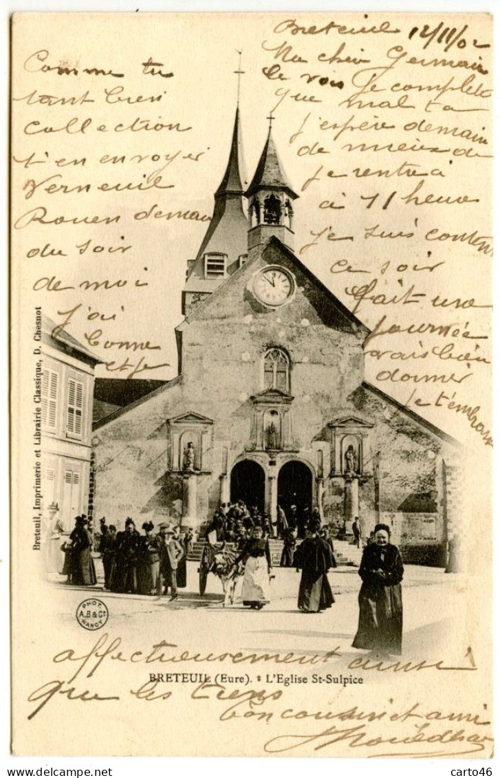 Breteuil - L'église St Sulpice  -  Voir Scan - Breteuil