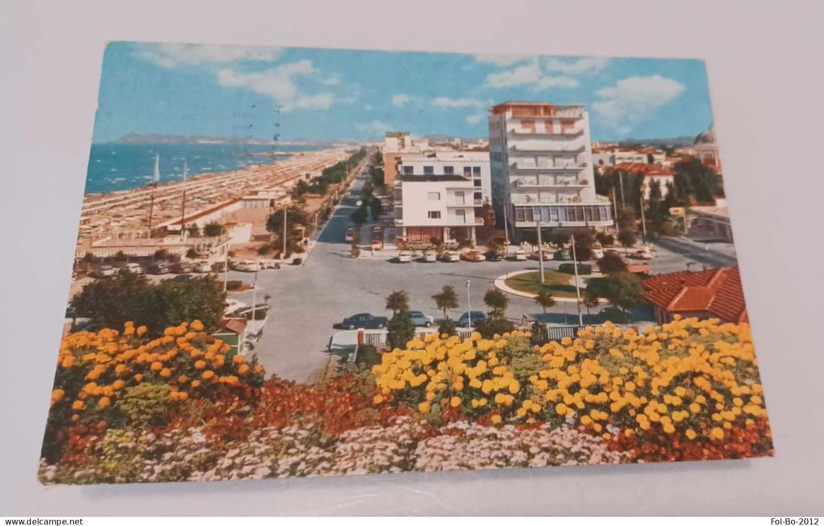 Riviera Adriatica Riccione Alberghi Lungomare E Spiaggia Circolata 1966 - Rimini