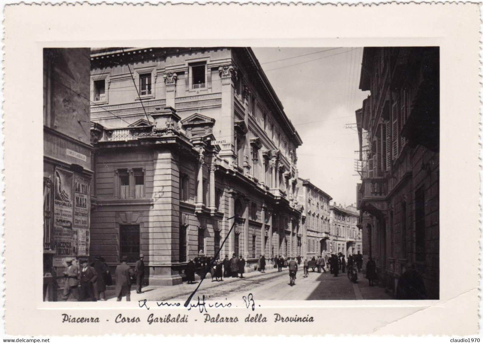 PIACENZA - CARTOLINA  - CORSO GARIBALDI - PALAZZO DELLA PROVINCIA - VIAGGIATA PER MILANO - 1956 - Piacenza