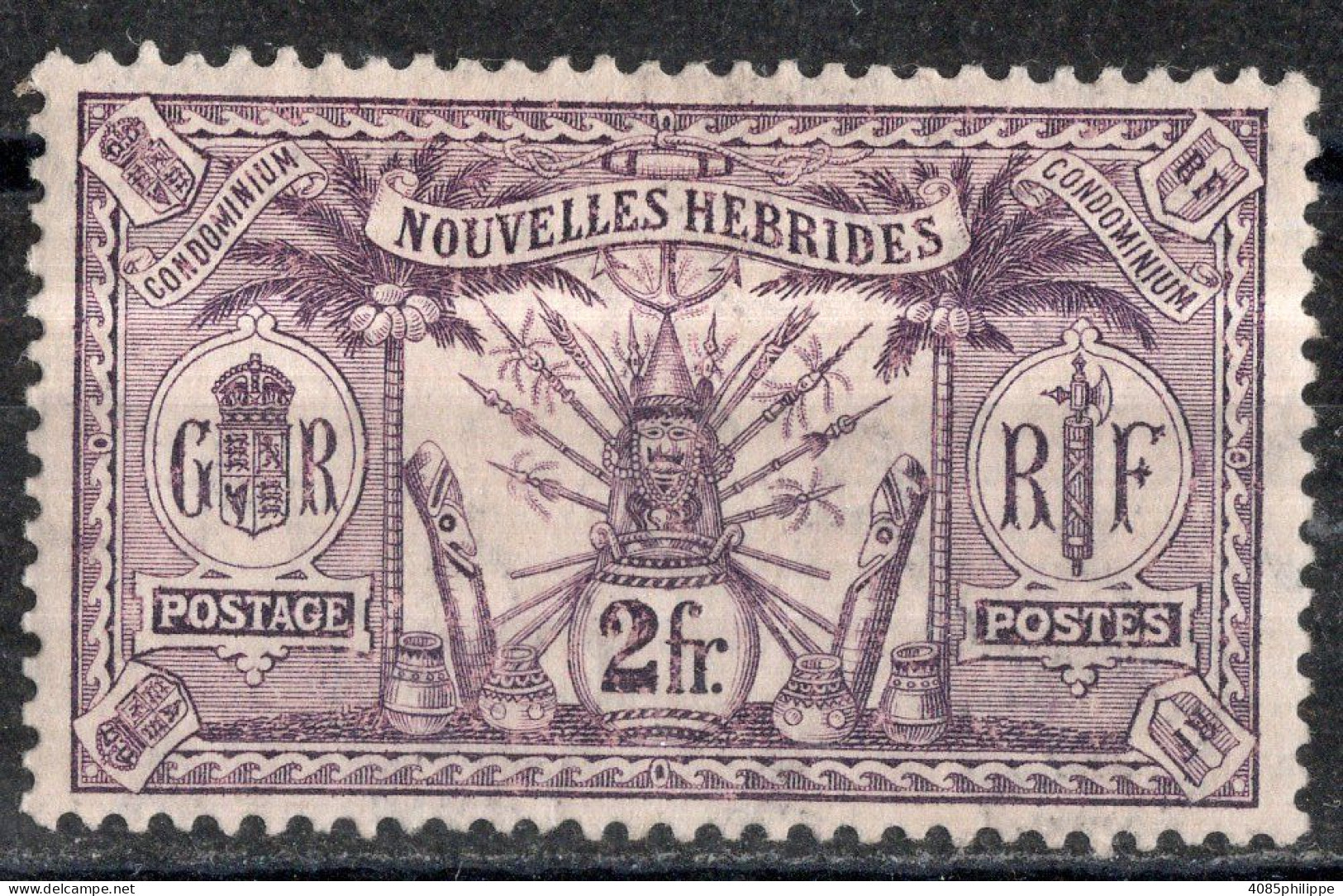 Nouvelles HEBRIDES Timbre-poste N°36* Neuf Charnière  TB Cote : 17€00 - Unused Stamps