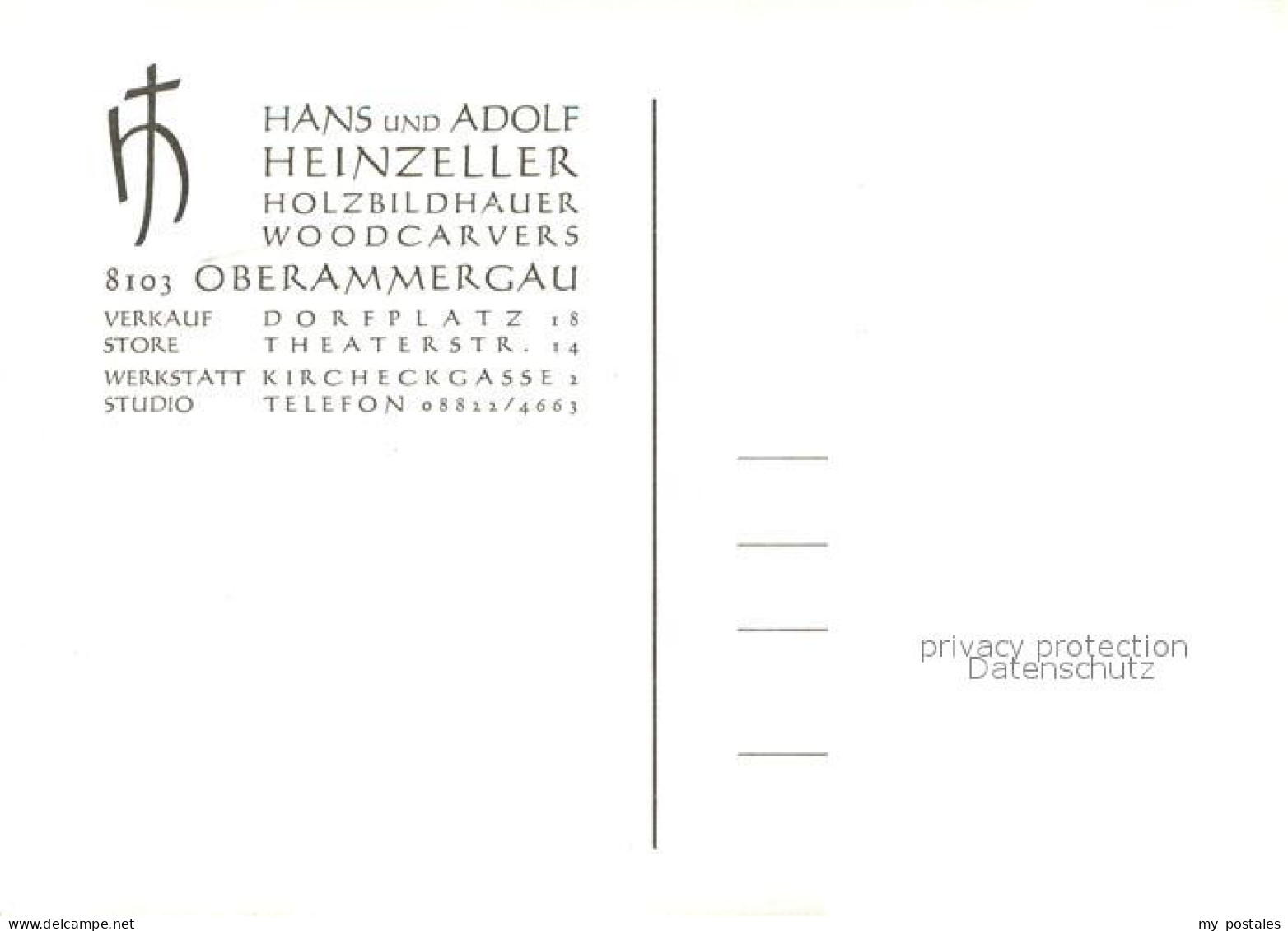 73653486 Oberammergau Holzbildhauerei Hans Und Adolf Heinzeller  Oberammergau - Oberammergau
