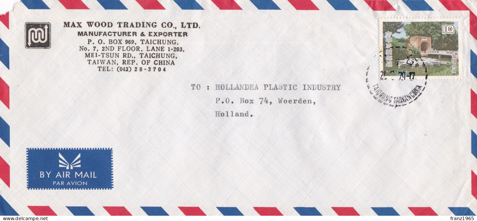 From Taiwan To Netherlands - 1979 - Lettres & Documents