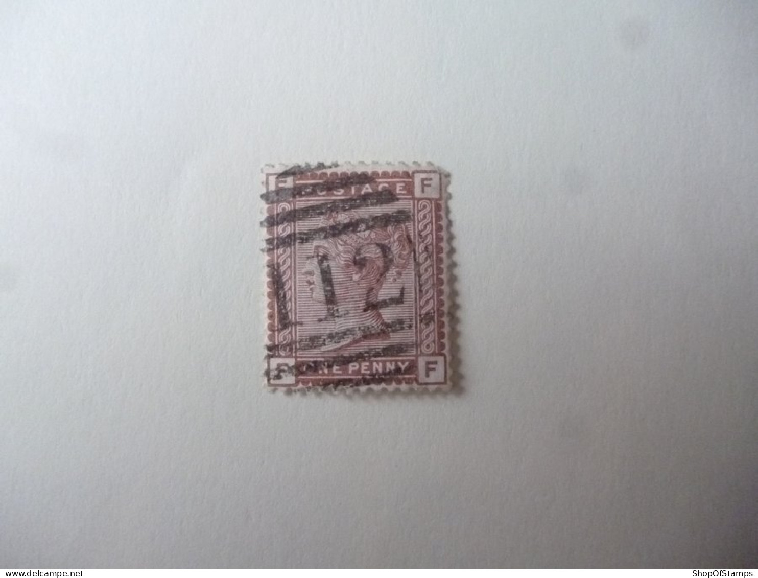 GREAT BRITAIN SG 166 ONE PENNY NUMBER FF FF POSTMARK 112  - Sin Clasificación