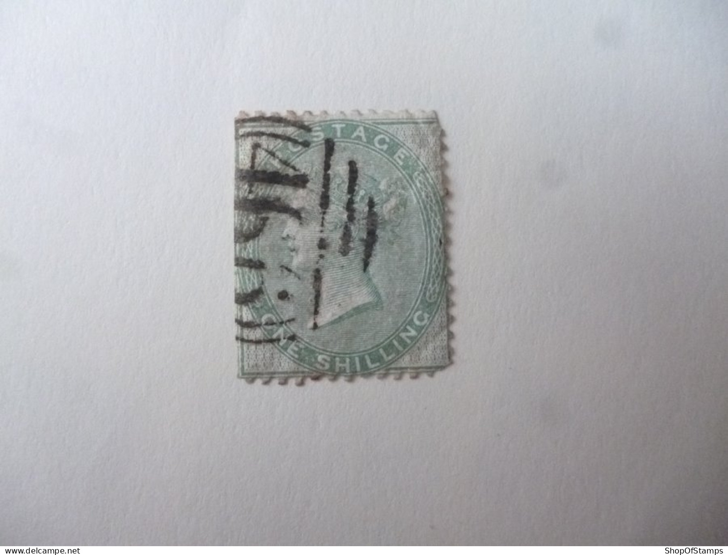 GREAT BRITAIN SG 72 ONE SHILLING POSTMARK 466 WITH SOME DAMAGE - Sin Clasificación