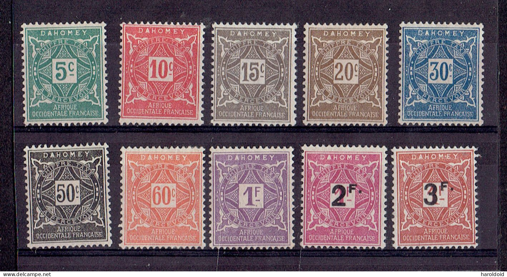 DAHOMEY - TAXE N°9/18 * TB - Unused Stamps