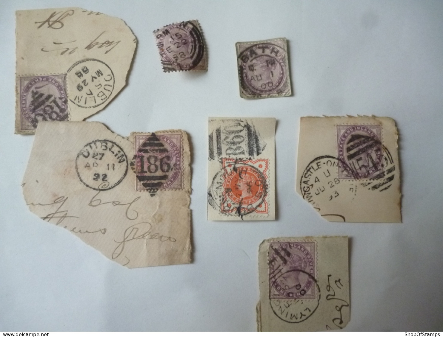 GREAT BRITAIN-POSTAL HISTORY QV STAMPS WITH CANCELLATION - Postmark Collection