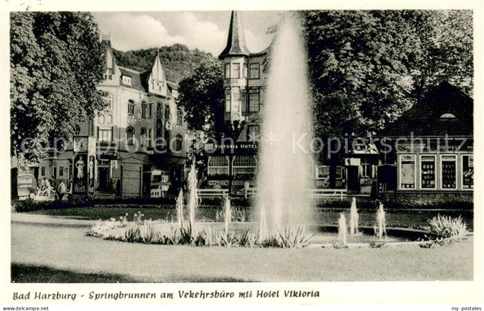 73653389 Bad Harzburg Springbrunnen Am Verkehrsbuero Mit Hotel Viktoria Bad Harz - Bad Harzburg