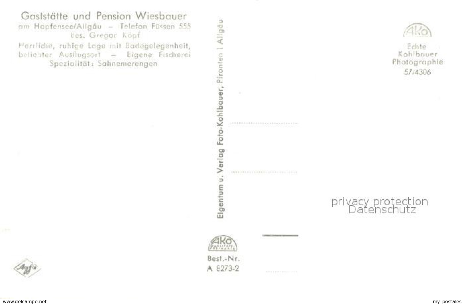 73653377 Hopfensee Gaststaette Und Pension Wiesbauer Panorama Hopfensee - Fuessen