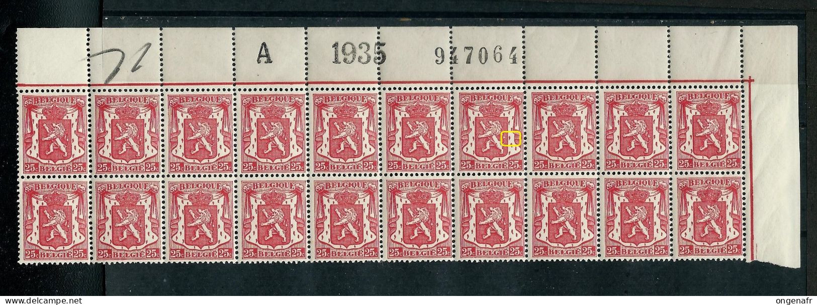 2 Blocs De 20 Des N° 423 Et 425 + Millésimes 1935 ** + CU - 1935-1949 Small Seal Of The State