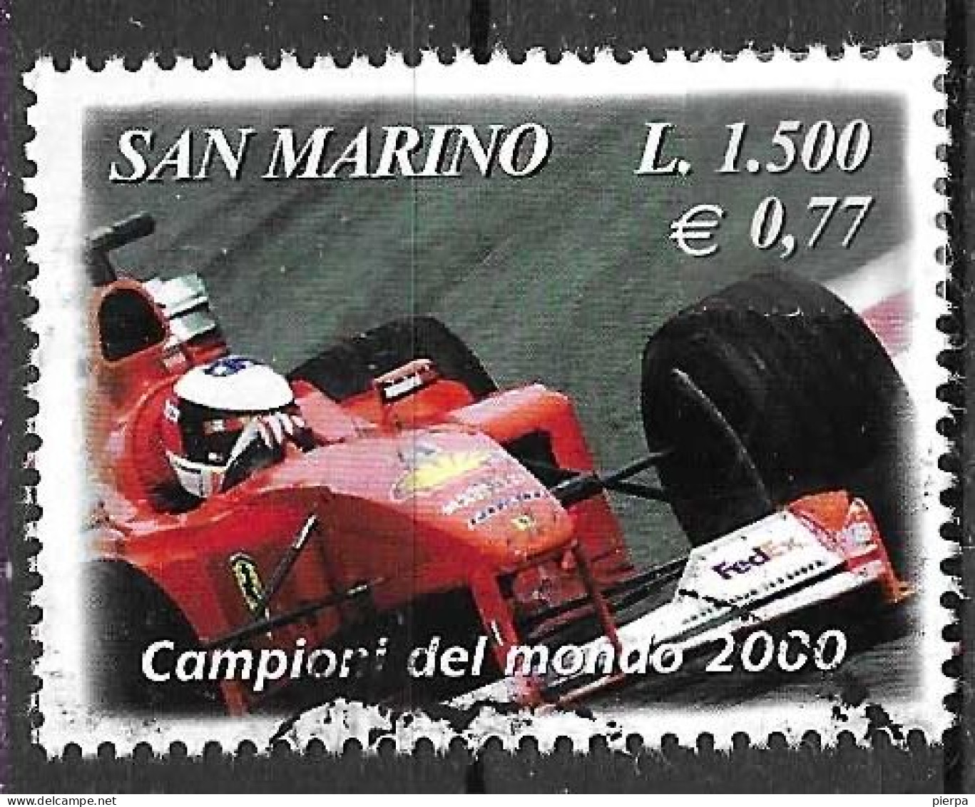SAN MARINO - 2001 - FERRARI - L-1550/€0,77 (YVERT 1723 - MICHEL 1930 - SS 1773) - Gebruikt