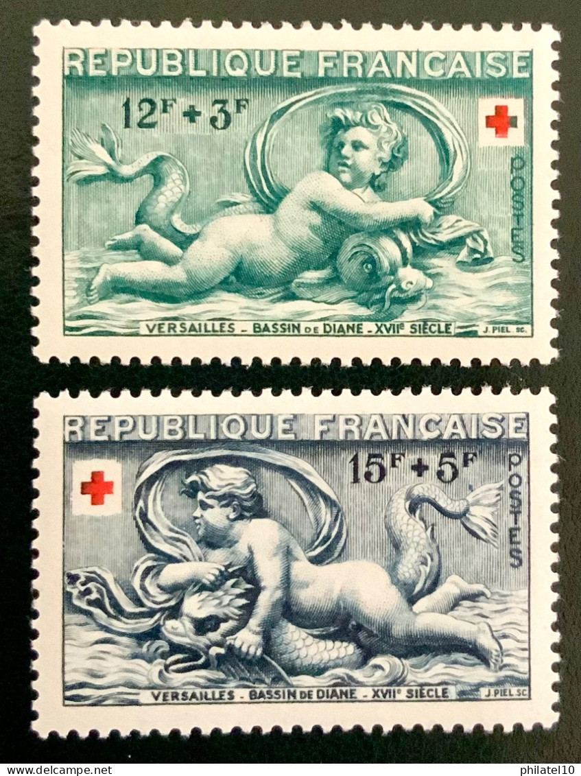 1952 FRANCE N 937/938 CROIX ROUGE BASSIN DE DIANE - NEUF** - Unused Stamps