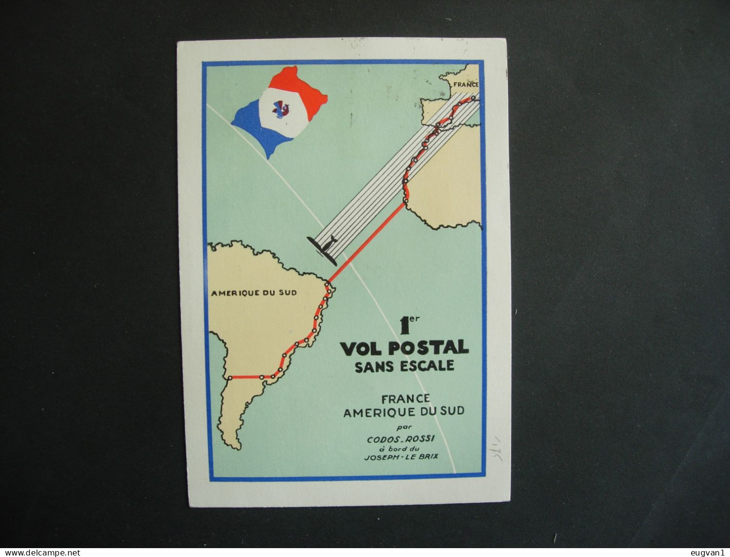 France: Courrier Aérien Vers L(Amérique Du Sud. Vol  Interrompu17.2.1935. Courrier Ramené à Porto Praia. - Avions