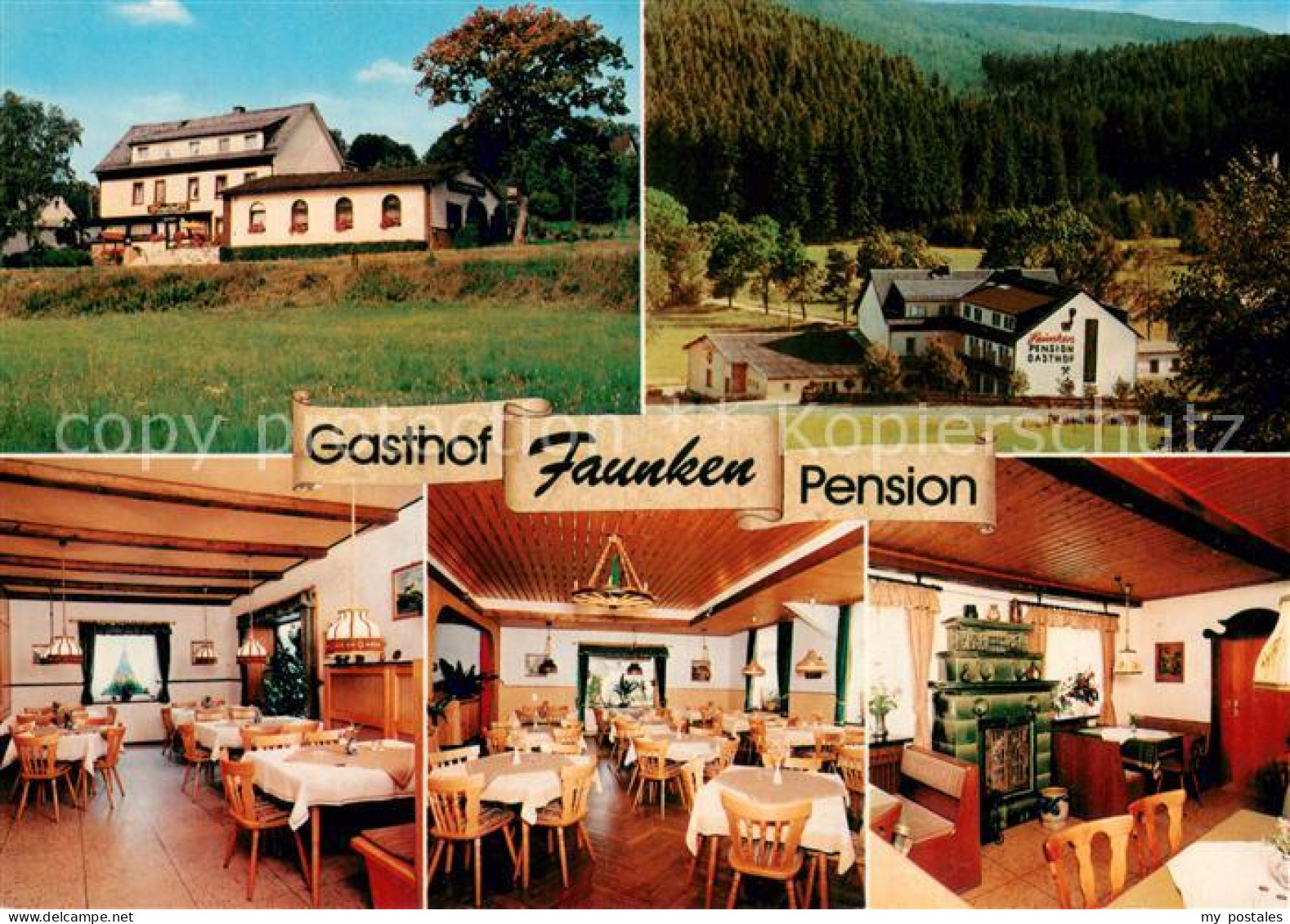 73653311 Bad Steben Gasthof Pension Faunken Gastraeume Kaminzimmer Bad Steben - Bad Steben