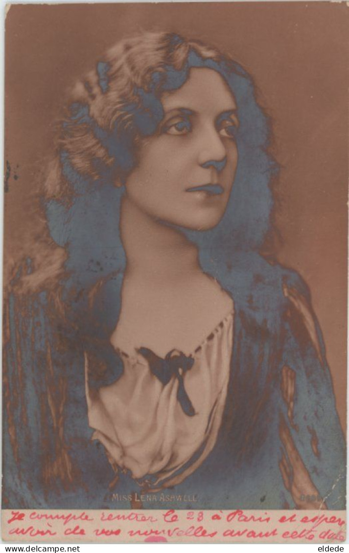 Lena Ashwell Pocock Born On HMS Wellesley WWI Actress Suffragette Long Loose Haire - Artistas