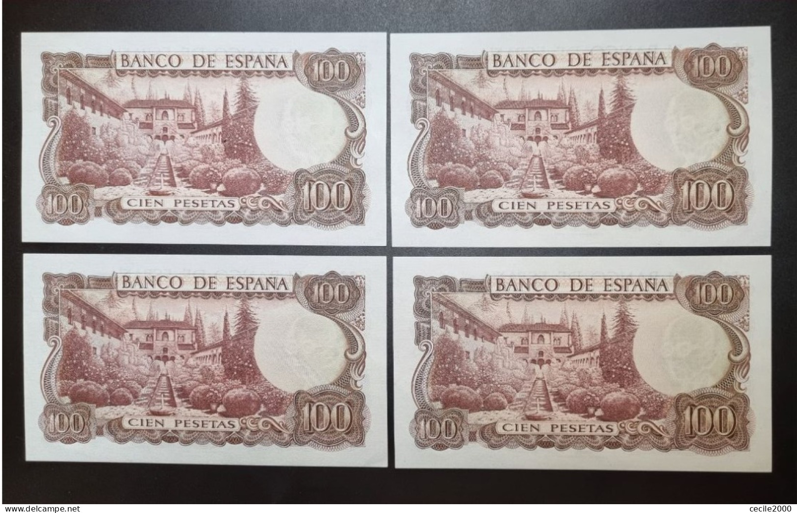 SEQUENTIAL NUMBER BILLETS ESPAGNE SPAIN BANKNOTE LOT 100 PESETAS 1970 UNC BILLETE ESPAÑA *COMPRAS MULTIPLES CONSULTAR* - 100 Pesetas