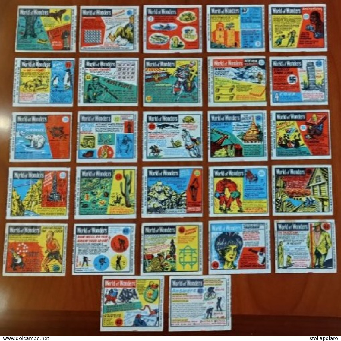 World Of Wonders 27/48 Wax Wrappers  Anglo American Bell Boy Bubble Gum About 1960 - Andere & Zonder Classificatie