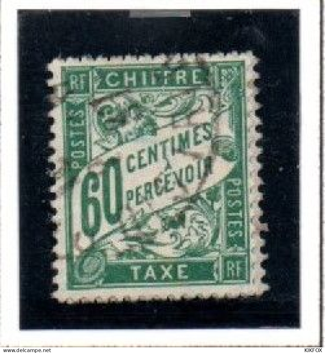 FRANCE ,FRANKREICH , 1893 - 1896 ,  YT  38, TAXE,  60 C  PERCEVOIR OBLITERES, GESTEMPELT - 1859-1959 Used