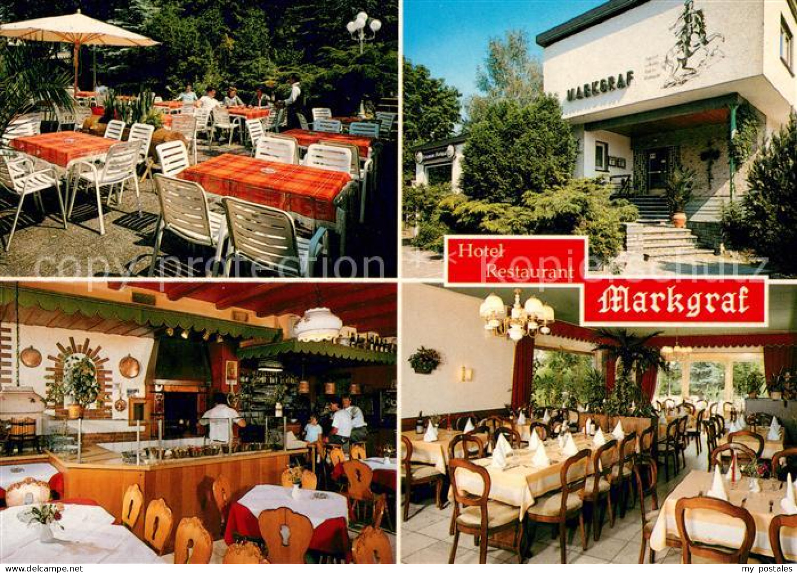 73653266 Niederweiler Muellheim Hotel Restaurant Markgraf Terrasse Gastraeume Ni - Autres & Non Classés