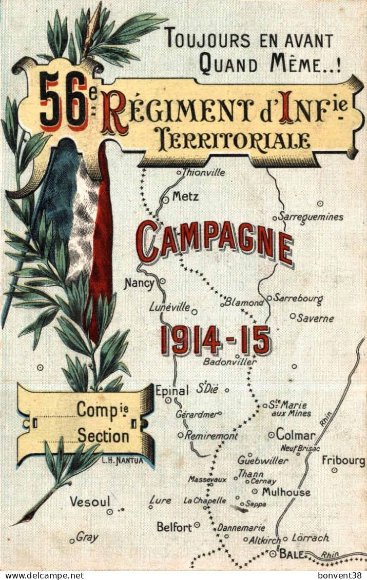 K0105 - 56e Régiment D' INFie Territoriale - Campagne 1914/15 - Régiments