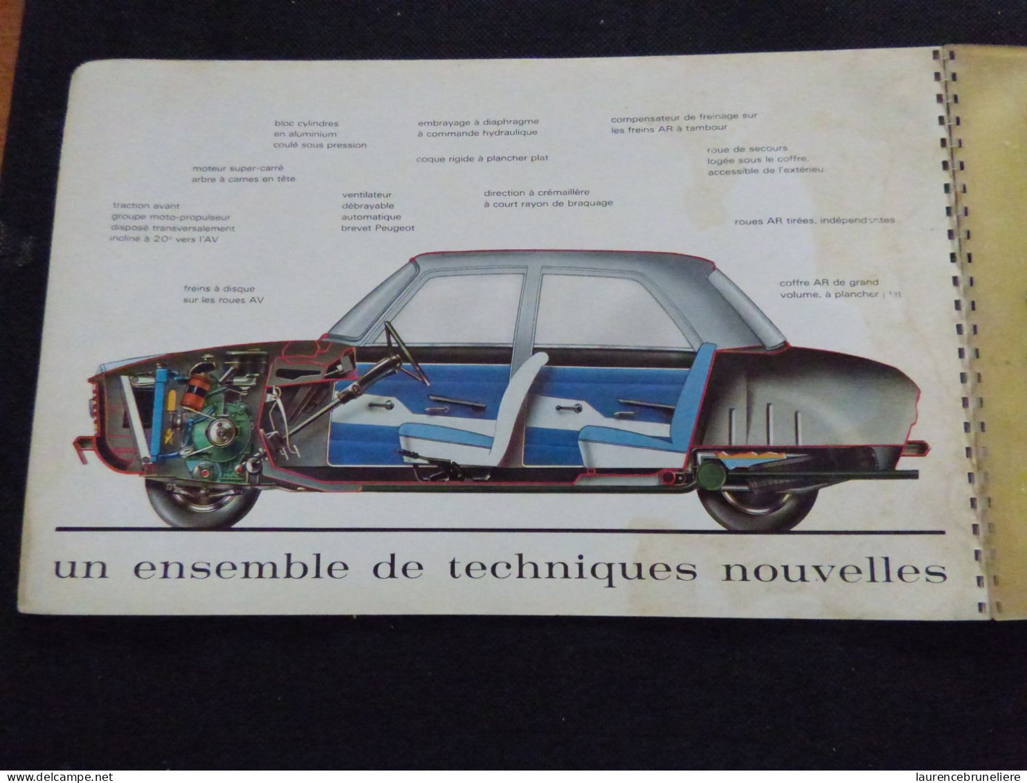 LIVRET DESCRIPTIF ET TECHNIQUE - PEUGEOT 204  BERLINE ET BREAK  - 1965 - Reclame