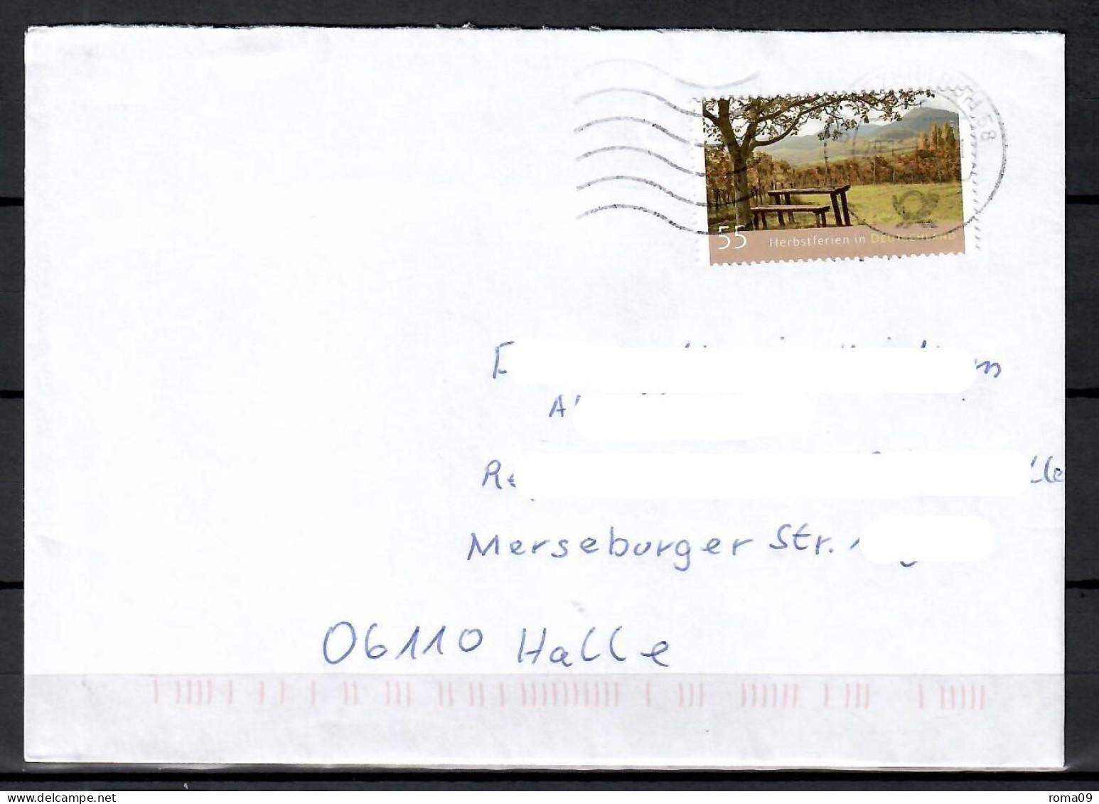 MiNr. 2953; Post: Ferien In Deutschland, Auf Portoger. Brief Von BZ 58 Nach Halle/Saale; B-745 - Briefe U. Dokumente