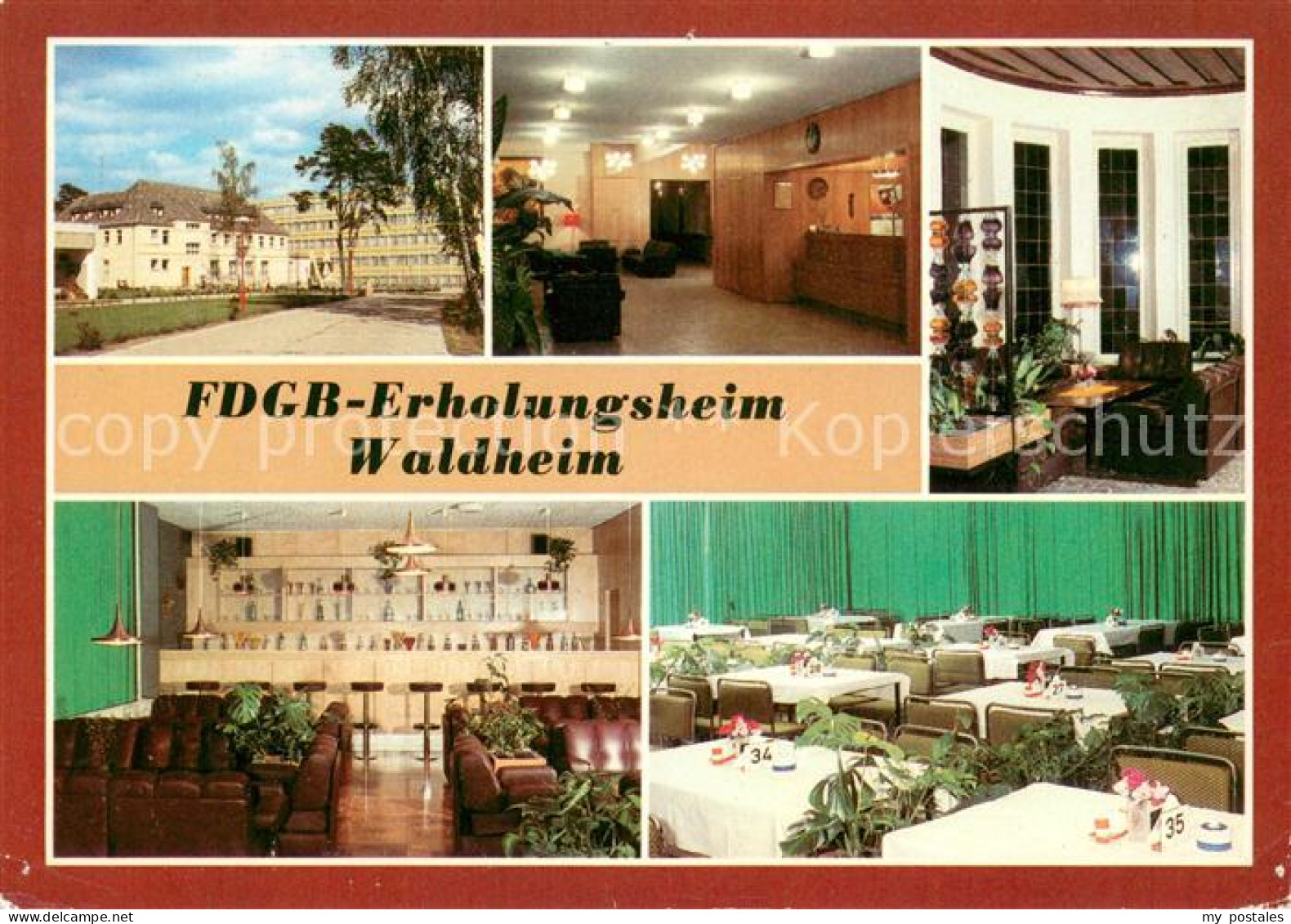 73653223 Arendsee Altmark FDGB Erholungsheim Waldheim Empfang Diele Bar Speisera - Altri & Non Classificati